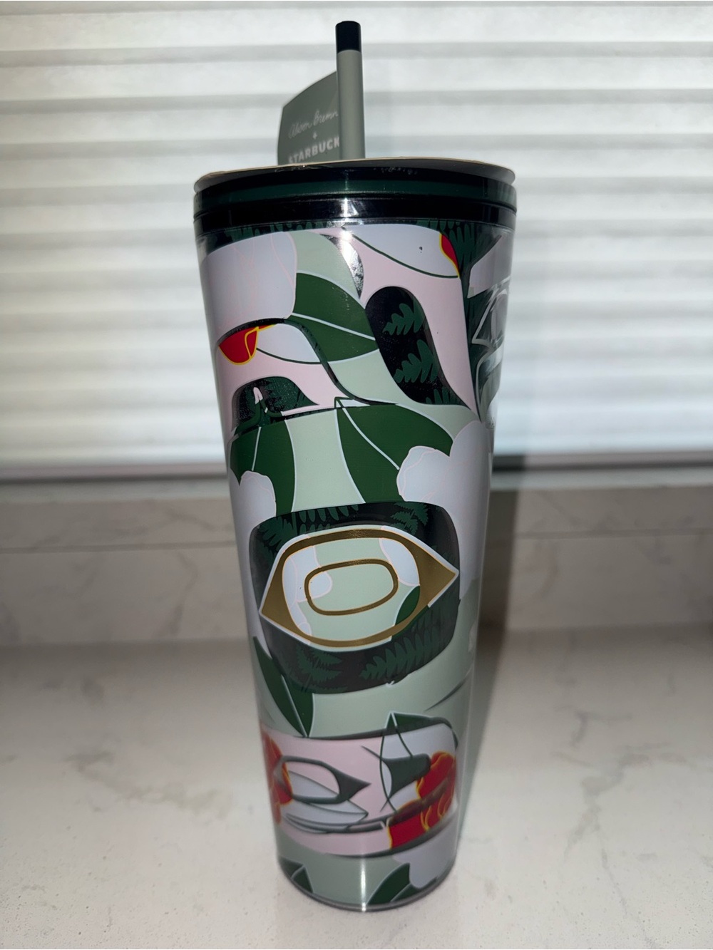 Starbucks + Alison Bremner Winter 2024 Cold Tumbler Cup with Straw 24oz